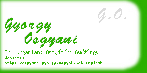 gyorgy osgyani business card